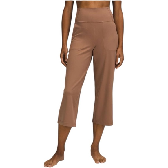 Lululemon Align Hi Rise Wide Leg Pants Tan Brown Plus Size 20 New! - Picture 3 of 9
